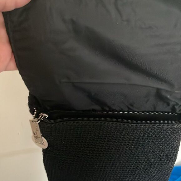 The Sak small cross body small black crochet zipper 7.5 x7.5 19” drop - Picture 7 of 9